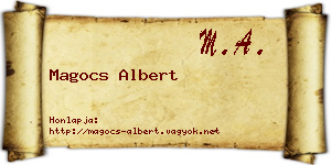 Magocs Albert névjegykártya
